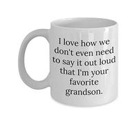 Me Encanta Cómo Ni Siquiera Necesitamos Decirlo En Voz Alta: Soy Tu Nieto Favorito. Tazas Cerámica Taza De Café Con Asa Taza 330Ml Para Café Té Bebidas