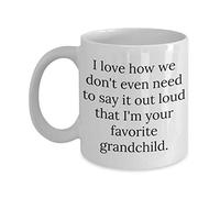 Me Encanta Cómo Ni Siquiera Necesitamos Decirlo En Voz Alta: Soy Tu Nieto Favorito. Tazas Con Asa Taza De Café Cerámica Taza 330Ml Para Zumo Café Bebidas