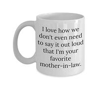 Me Encanta Cómo Ni Siquiera Necesitamos Decirlo En Voz Alta: Soy Tu Suegra Favorita. Taza De Café Cerámica Taza Porcelana Tazas 330Ml Para Leche Hogar Café