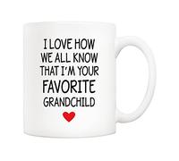 Me Encanta Cómo Todos Sabemos Que Soy Tu Nieto Favorito Taza Porcelana Tazas Cerámica Taza De Café Para Amigo Leche Hogar 330Ml