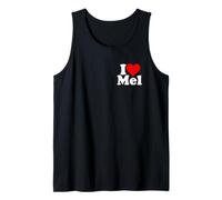 ME Encanta CORAZÓN Mel Melvin Melanie Melinda Melissa Melody Camiseta sin Mangas