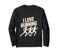 Me encanta correr Entusiasta Jogging Diversión Inspiración Manga Larga