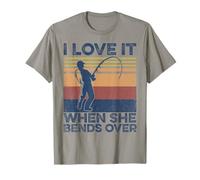 Me Encanta Cuando Ella se inclina sobre la Pesca Divertida para Pescador Camiseta