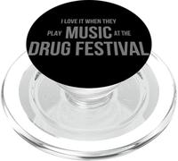 Me Encanta Cuando tocan música en el Festival de Las Drogas PopSockets PopGrip para MagSafe