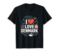 Me Encanta Dinamarca Cultura nórdica Vibes de Viaje Camiseta