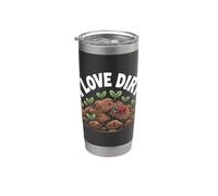 Me encanta Dirt Gardening Nature Design Vaso térmico de acero inoxidable de doble pared