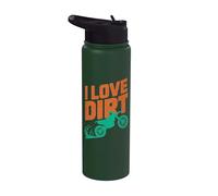 Me encanta Dirt Motocross Passion Stainless Steel Insulated Water Bottle