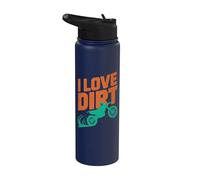 Me encanta Dirt Motocross Passion Stainless Steel Insulated Water Bottle