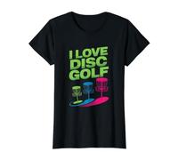 Me Encanta Disc Golf Vibrant Basket Passion Camiseta gráfica económica, Mujer, Negro, M