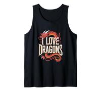 Me encanta Dragons Fantasy Creature Camiseta sin Mangas