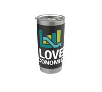 Me encanta Economics Graph Passion Vaso térmico de acero inoxidable de doble pared