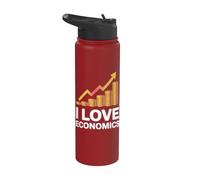 Me encanta Economics Rising Graph Coins Stainless Steel Insulated Water Bottle