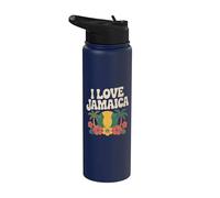 Me encanta el ambiente de la isla tropical de Jamaica Stainless Steel Insulated Water Bottle