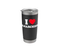 Me encanta el anarquismo - Anarchy Anarchist Funny Anok Punk Liberty Vaso térmico de acero inoxidable de doble pared