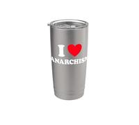 Me encanta el anarquismo - Anarchy Anarchist Funny Anok Punk Liberty Vaso térmico de acero inoxidable de doble pared
