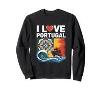 Me encanta el arte de azulejos marítimos de Portugal Sudadera