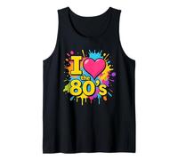 Me encanta el arte de las fiestas retro de la vieja escuela de los 80 Camiseta sin Mangas