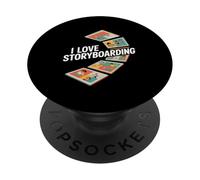 Me encanta el arte de los paneles de cómics de guiones gráficos PopSockets PopGrip Adhesivo