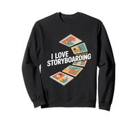 Me encanta el arte de los paneles de cómics de guiones gráficos Sudadera