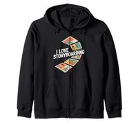 Me encanta el arte de los paneles de cómics de guiones gráficos Sudadera con Capucha