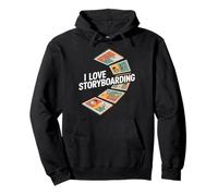 Me encanta el arte de los paneles de cómics de guiones gráficos Sudadera con Capucha