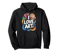 Me Encanta el Arte Expresión apasionada por creativos Sudadera con Capucha