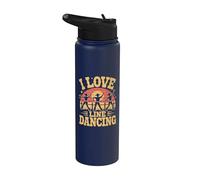 Me encanta el baile en línea y la diversión del country western Stainless Steel Insulated Water Bottle