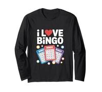 Me Encanta el Bingo Divertido diseño Entusiasta Manga Larga
