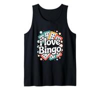 Me Encanta el Bingo Fun Numbers Entusiasta Camiseta sin Mangas
