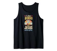 Me encanta el bingo pero Jesús viene primero cristiano divertido Camiseta sin Mangas