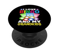Me encanta el bingo y el jugador de bingo de mis nietos PopSockets PopGrip Adhesivo