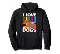 Me encanta el bingo y los perros divertidos amantes de los perros Bingo Sudadera con Capucha