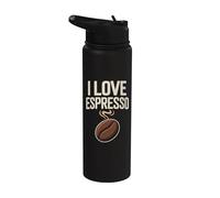 Me encanta el café espresso Los amantes del café se unen Stainless Steel Insulated Water Bottle