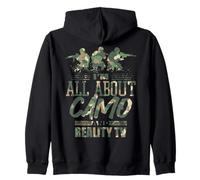 Me Encanta el Camuflaje y los Reality Shows, el Divertido Humor Estadounidense Sudadera con Capucha