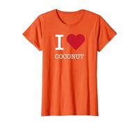 Me Encanta el Coco, me Encanta el Coco Camiseta, Mujer, Naranja, XS