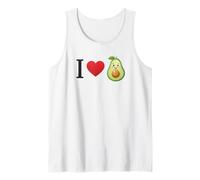 Me Encanta el corazón de Aguacate, Lindo Personaje, Divertido Estilo de Salud Camiseta sin Mangas