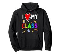 Me Encanta el corazón de mi Profesor de Clase, el Primer día de Regreso a Clases Sudadera con Capucha