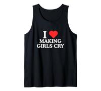 Me Encanta el corazón Haciendo Llorar a Las Chicas desquiciadas Gen Z Raunchy Meme Camiseta sin Mangas