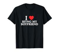 Me Encanta el corazón Mordiendo a mi Novio Meme Divertido desquiciado Gen Z Camiseta