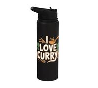Me encanta el curry, la pasión culinaria y el arte de las especias Stainless Steel Insulated Water Bottle