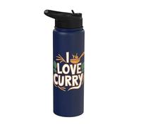 Me encanta el curry, la pasión culinaria y el arte de las especias Stainless Steel Insulated Water Bottle