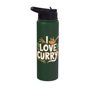 Me encanta el curry, la pasión culinaria y el arte de las especias Stainless Steel Insulated Water Bottle