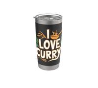 Me encanta el curry, la pasión culinaria y el arte de las especias Vaso térmico de acero inoxidable de doble pared