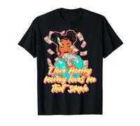 Me Encanta el Dinero el Dinero me ama melanina ajetreo Mujer Negro Sista Camiseta