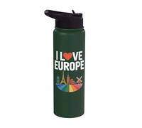 Me encanta el diseño de monumentos icónicos de Europa Stainless Steel Insulated Water Bottle