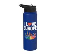 Me encanta el diseño de monumentos icónicos de Europa Stainless Steel Insulated Water Bottle