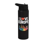 Me encanta el diseño de monumentos icónicos de Europa Stainless Steel Insulated Water Bottle