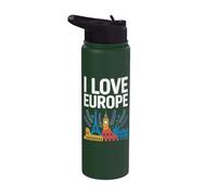 Me encanta el diseño de monumentos icónicos de Europa Stainless Steel Insulated Water Bottle