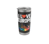 Me encanta el diseño de monumentos icónicos de Europa Vaso térmico de acero inoxidable de doble pared