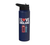 Me encanta el diseño de monumentos icónicos de Inglaterra Stainless Steel Insulated Water Bottle